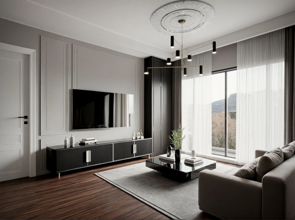 English Colonial Semi-Detached House, interior view 2